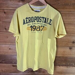 Y2K Yellow Aeropostale vintage surf team tee surf